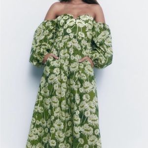 Zara green dress